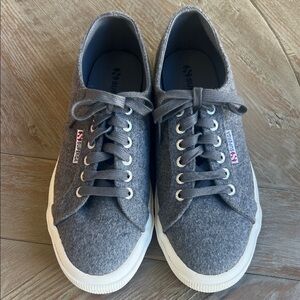 Superga Gray Wool Sneakers